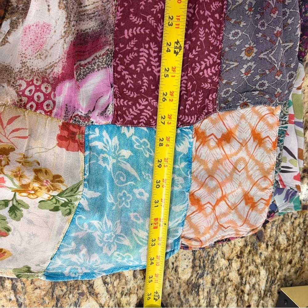 Young Threads Patchwork Boho Mini Dress Denim Bod… - image 7